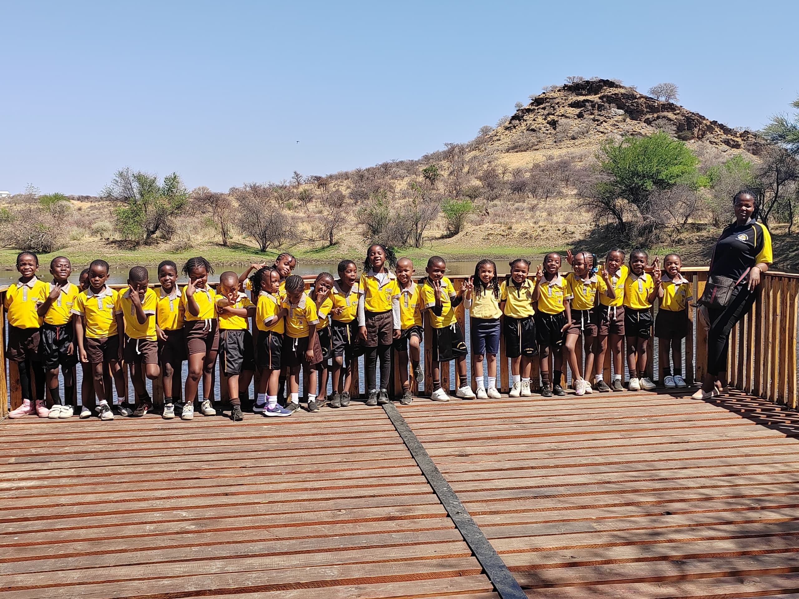 Learners taking part in a school trip